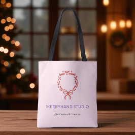 Whimsical Pink Hand gezeichnete Kleider Weihnachte Tasche