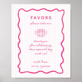 Whimsical Pink Hand gezogen Favoriten Poster (Vorne)
