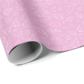 Whimsical Pink Holiday Tree Joy Geschenkpapier (Rolleneckpunkt)