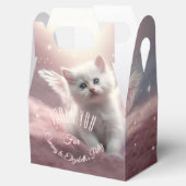 Whimsical Pink Kitten mit Angel Wings Geschenkschachtel (Geöffnet)