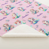 Whimsical Pink Mermaids Under Sea Sherpadecke (3/4)