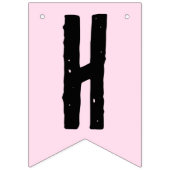 Whimsical Pink Mushroom Pizza Party Happy Birthday Wimpelkette (Zweite Fahne)