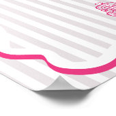 Whimsical Pink Order of Events Timeline Poster (Ecke)