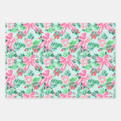 Whimsical Pink Pastel Christmas Holiday Festive Geschenkpapier Set (Vorderseite 3)