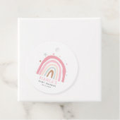 Whimsical Pink Pastel Rainbow Baby Dusche Geschenkanhänger (Beispiel)