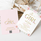 Whimsical Pink Peonies Es ist eine Girl Baby Dusch Einladung