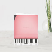 Whimsical Pink Piano Mama oder Oma Muttertag Karte (Rückseite)