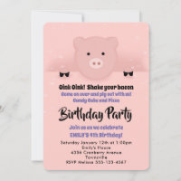 Whimsical Pink Pig Geburtstagsparty