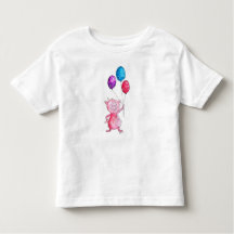 Whimsical Pink Pig mit Balloons