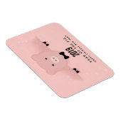 Whimsical Pink Pig Niedlich Chinesisch Neujahr 201 Magnet (Rechte Seite)