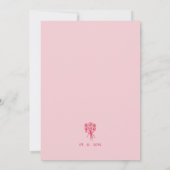 Whimsical Pink Pink Doodle Scribble Termin vormerk Einladung (Rückseite)