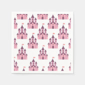 Whimsical Pink Princess Castle Serviette (Vorderseite)