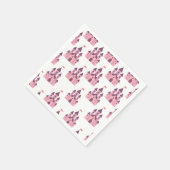 Whimsical Pink Princess Castle Serviette (Ecke)