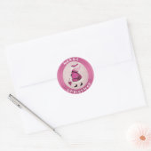 Whimsical Pink Retro Santa Stickers (Umschlag)