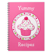 Whimsical Pink Rezept Notebook Notizblock (Vorderseite)