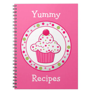 Whimsical Pink Rezept Notebook Notizblock