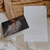 Whimsical Pink Schriftart Klappendusche Foto Dankeskarte