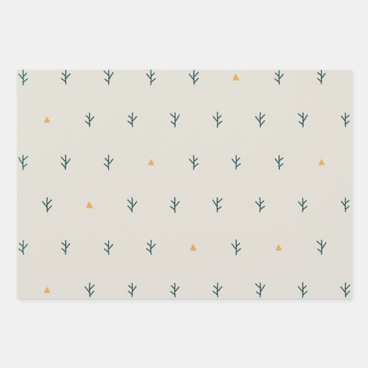 Whimsical Pink skandinavisches Weihnachtsfest Bota Geschenkpapier Set (Vorderseite 3)