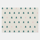 Whimsical Pink skandinavisches Weihnachtsfest Bota Geschenkpapier Set (Vorderseite 2)