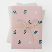 Whimsical Pink skandinavisches Weihnachtsfest Bota Geschenkpapier Set (Beispiel)