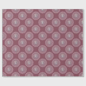 Whimsical Pink Snowman Classic Polka Dot Mandala Geschenkpapier (Flach)