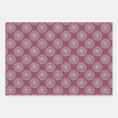 Whimsical Pink Snowman Classic Polka Dot Mandala Geschenkpapier Set (Vorderseite 3)