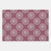 Whimsical Pink Snowman Classic Polka Dot Mandala Geschenkpapier Set (Vorderseite)