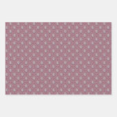 Whimsical Pink Snowman Mandala Art Deco Ogee Fans Geschenkpapier Set (Vorderseite 3)