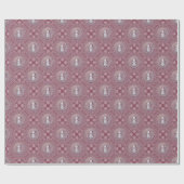 Whimsical Pink Snowman Mandala Geo Diamond Tile Geschenkpapier (Flach)