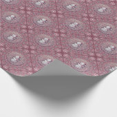 Whimsical Pink Snowman Mandala Geo Diamond Tile Geschenkpapier (Ecke)