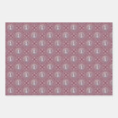 Whimsical Pink Snowman Mandala Geo Diamond Tile Geschenkpapier Set (Vorderseite 3)