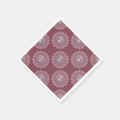 Whimsical Pink Snowman Polka Dot Mandala Decoupage Serviette (Ecke)