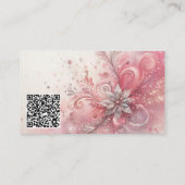 Whimsical Pink Sparkle Freelance Storyteller Visitenkarte (Rückseite)