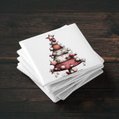 Whimsical Pink Stern Baum Weihnachtsmagnet Magnet
