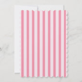 Whimsical Pink Stripes zum Geburtstag Einladung (Rückseite)