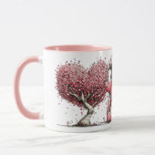 Whimsical Pink Watercolor Ink Gnome Illustration Tasse (Links)