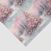 Whimsical Pink Weihnachtsbaum geteert Decoupage Seidenpapier (Ausschnitt)