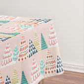 Whimsical Pink Weihnachtsbaumen Tischdecke (Beispiel)