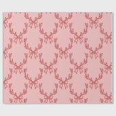 Whimsical Pink Weihnachtsmuster Geschenkpapier (Flach)