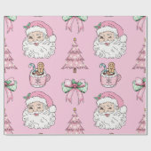 Whimsical Pink Weihnachtsmuster mit dem Weihnachts Geschenkpapier (Flach)