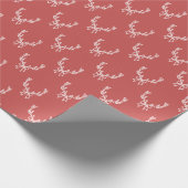 Whimsical Pink Weihnachtsmuster Wrapping Paper Geschenkpapier (Ecke)