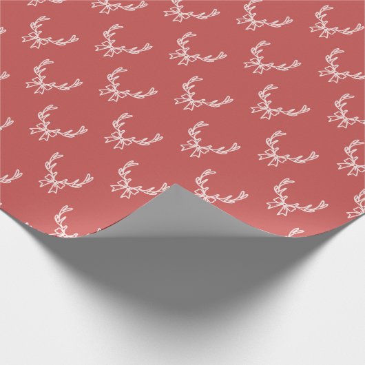 Whimsical Pink Weihnachtsmuster Wrapping Paper Geschenkpapier (Ecke)