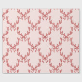 Whimsical Pink Weihnachtsmuster Wrapping Paper Geschenkpapier (Flach)