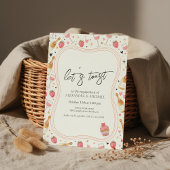 Whimsical Pink Wine Engagement Invitation Einladung