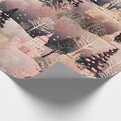 Whimsical Pinke Winterlandschaft (2) Geschenkpapier (Ecke)