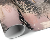 Whimsical Pinke Winterlandschaft (2) Geschenkpapier (Rolleneckpunkt)