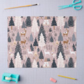 Whimsical Pinke Winterlandschaft (3) Seidenpapier (Basteln)