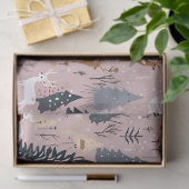 Whimsical Pinke Winterlandschaft (3) Seidenpapier (Geschenk)