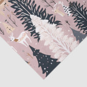 Whimsical Pinke Winterlandschaft (3) Seidenpapier (Detail)