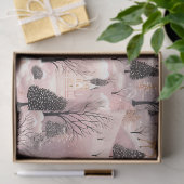 Whimsical Pinke Winterlandschaft (4) Seidenpapier (Geschenk)